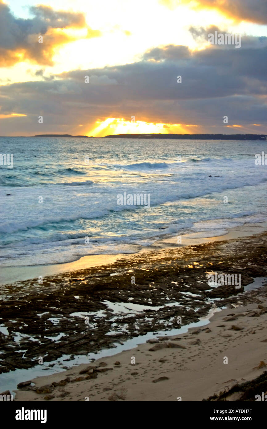 Rugged coastal views of the Southern Ocean along the Great Ocean Drive near Esperance Western Australia Stock Photo