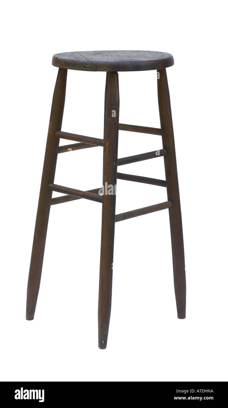 Antique Draftsmans Stool Stock Photo