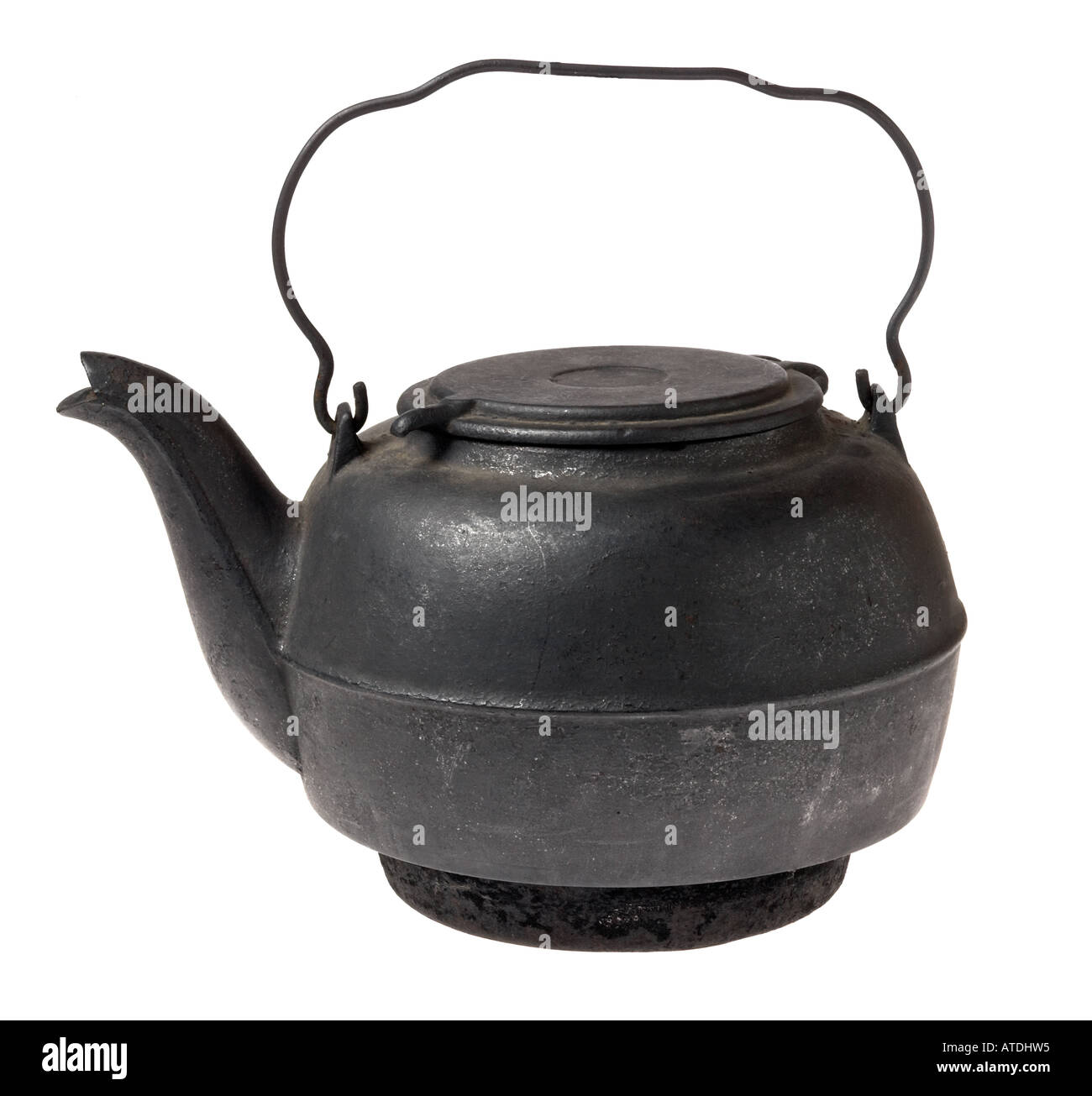 Antique Cast Iron Teapot Stock Photo Alamy