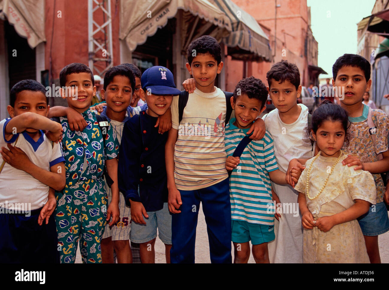 Moroccans, Moroccan children, boys and girls, students, schoolchildren