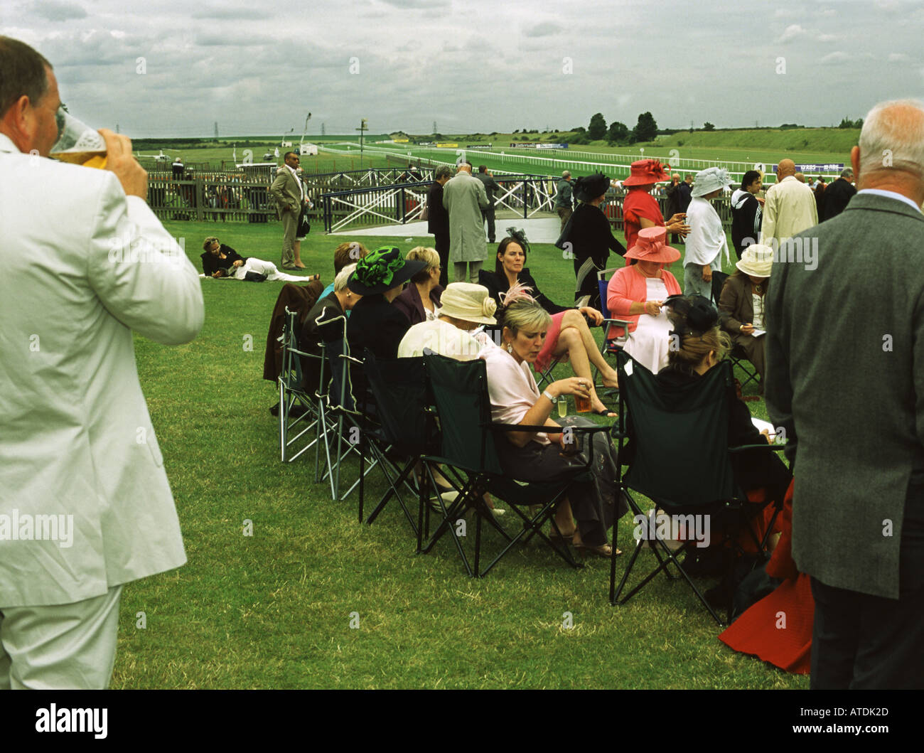 Racegoers at Ladies Day, Newmarket Races, England Stock Photo Alamy