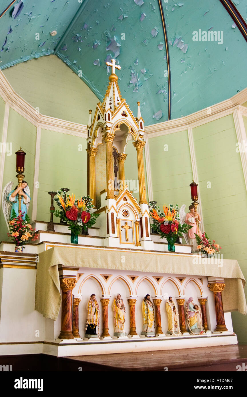 Altar at St Philomena Church Kalaupapa Molokai Hawaii Stock Photo Alamy