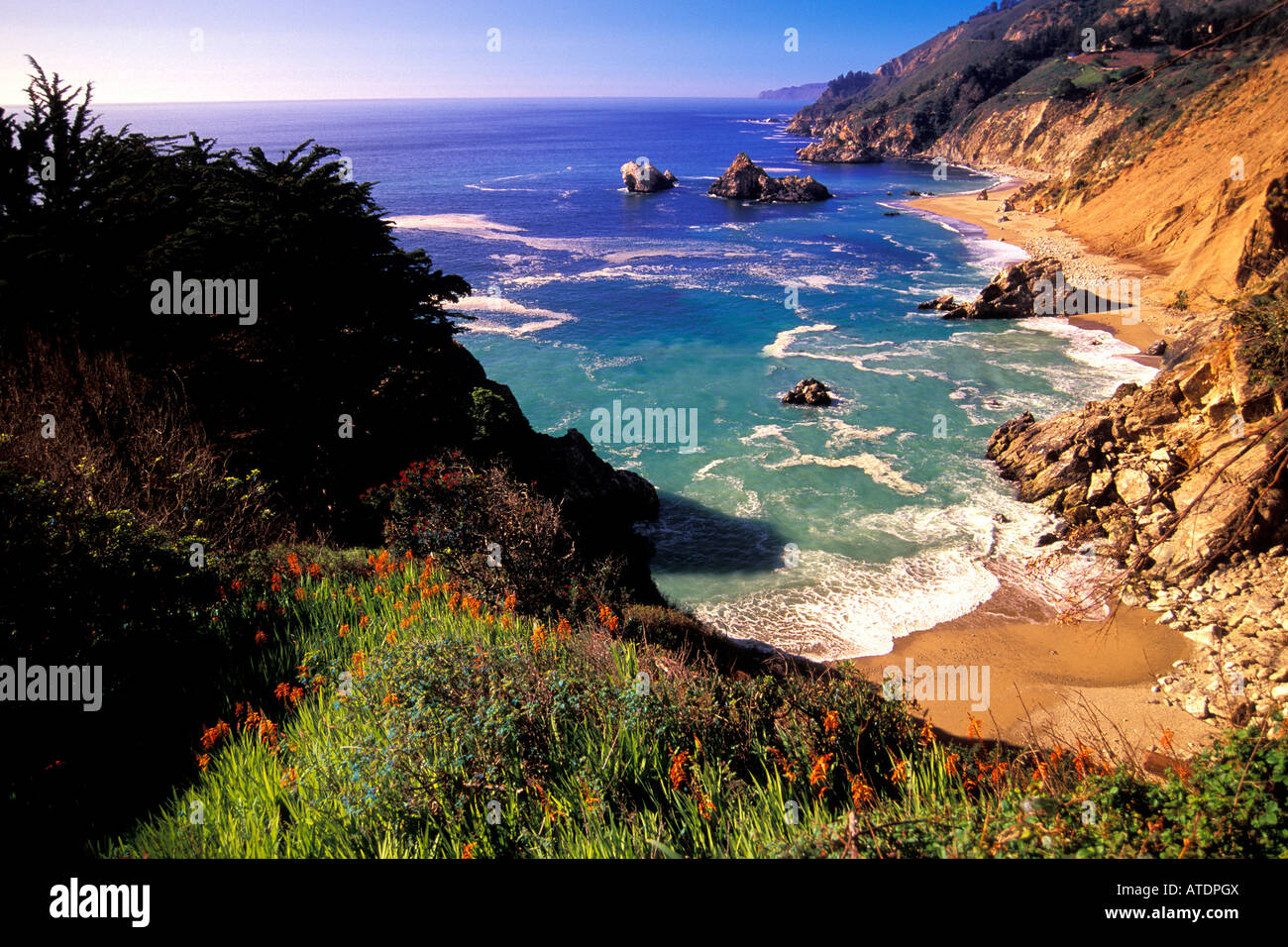 Big Sur coastline California Pacific Ocean Stock Photo - Alamy