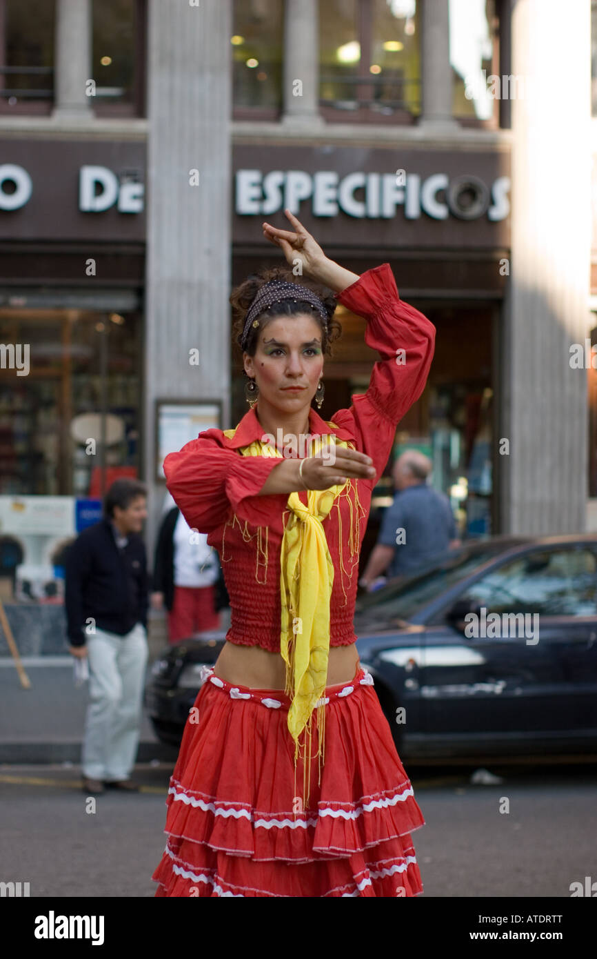flamenco dancer in Barcelona Stock Photo