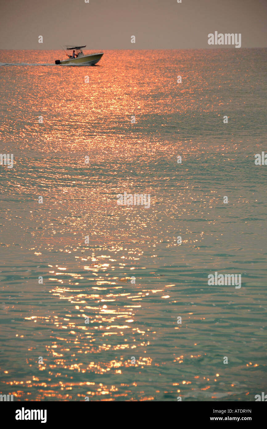 Fishing boat at sunrise Atlantic Ocean Stock Photo - Alamy