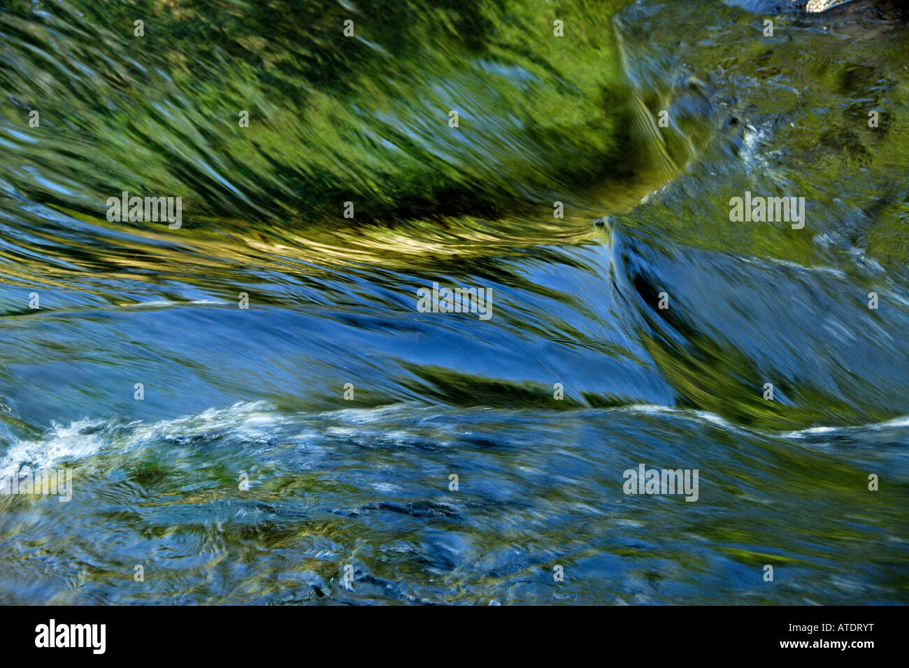 Stream surface pattern Steamboat Creek Umpqua National Forest Oregon Stock Photo