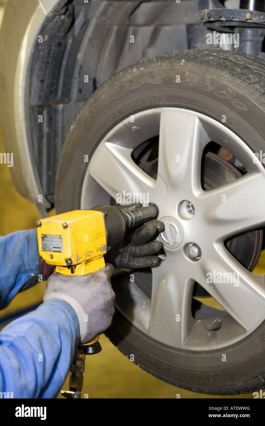 Winter tire assembly in a Stock Photo Alamy