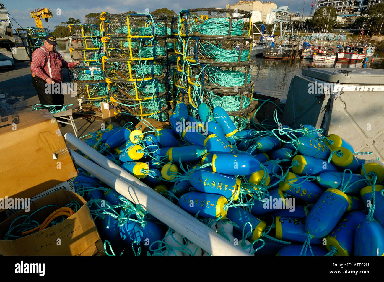 Crab fishing Monterey California Stock Photo Alamy