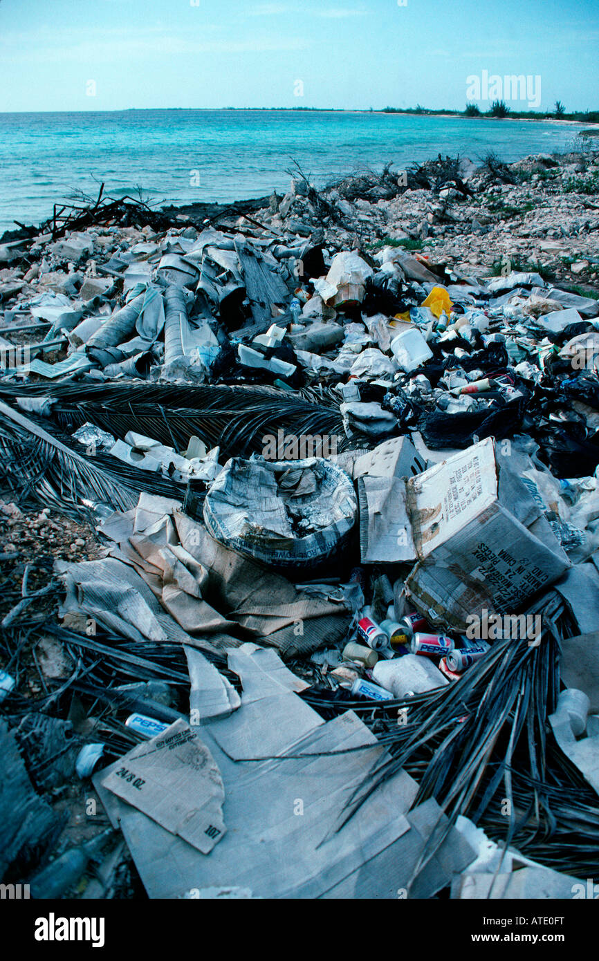 Coastal pollution Caribbean Atlantic Ocean Stock Photo Alamy