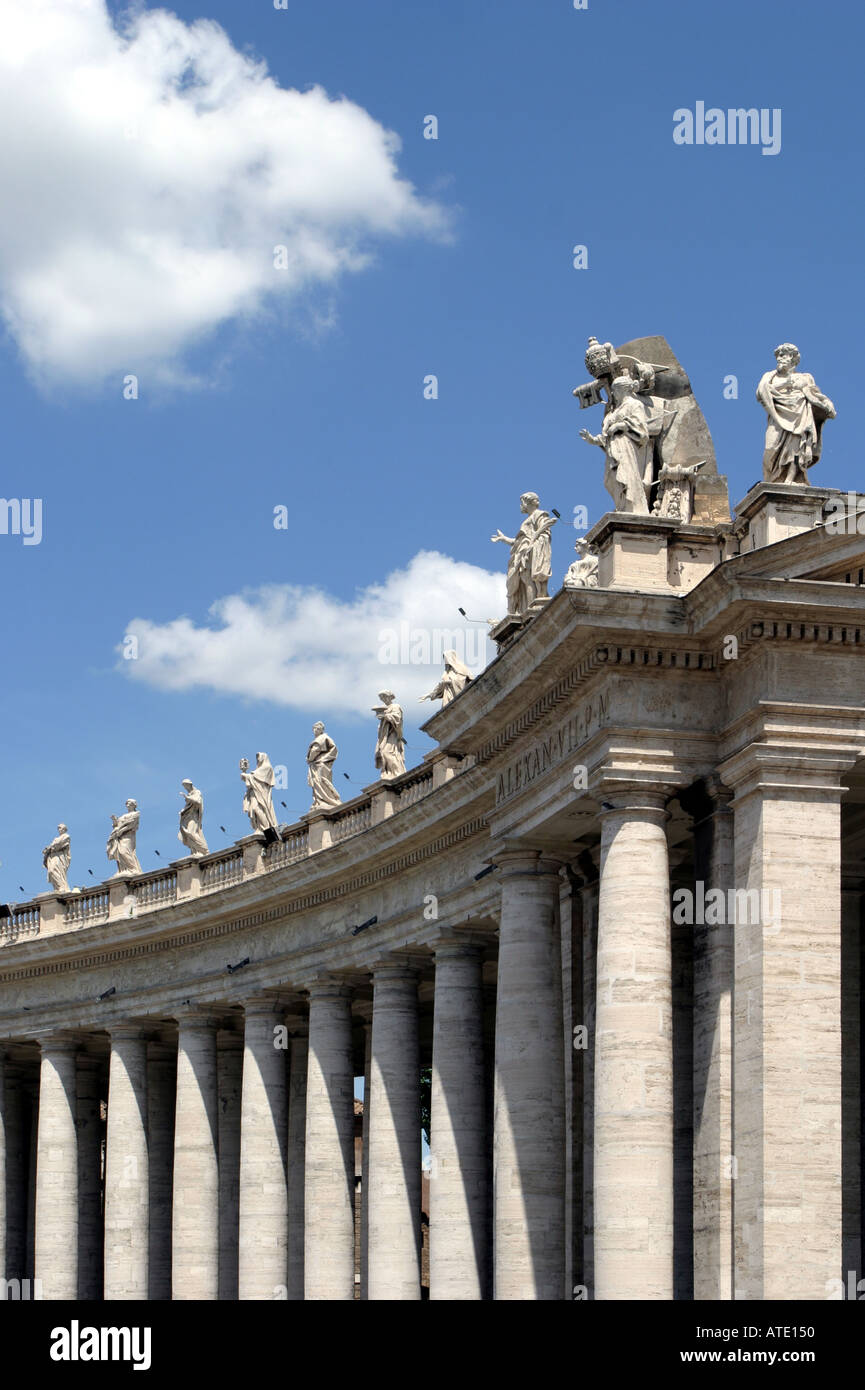 The Piazza San Pietro at the Vatican in Rome Italy Stock Photo