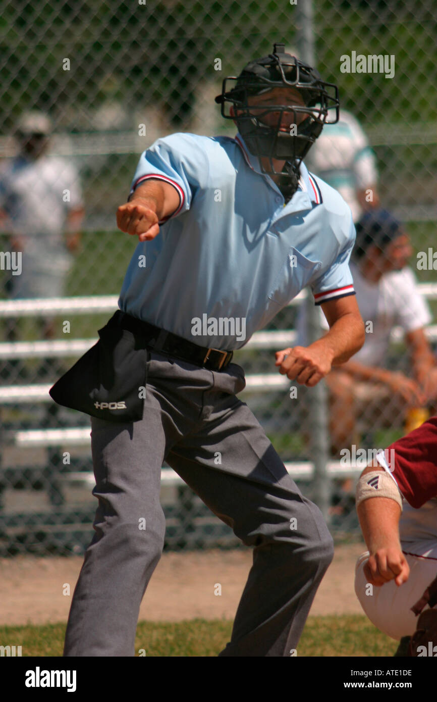Baseball competition at the AAU Junior Olympics in Detroit Stock Photo