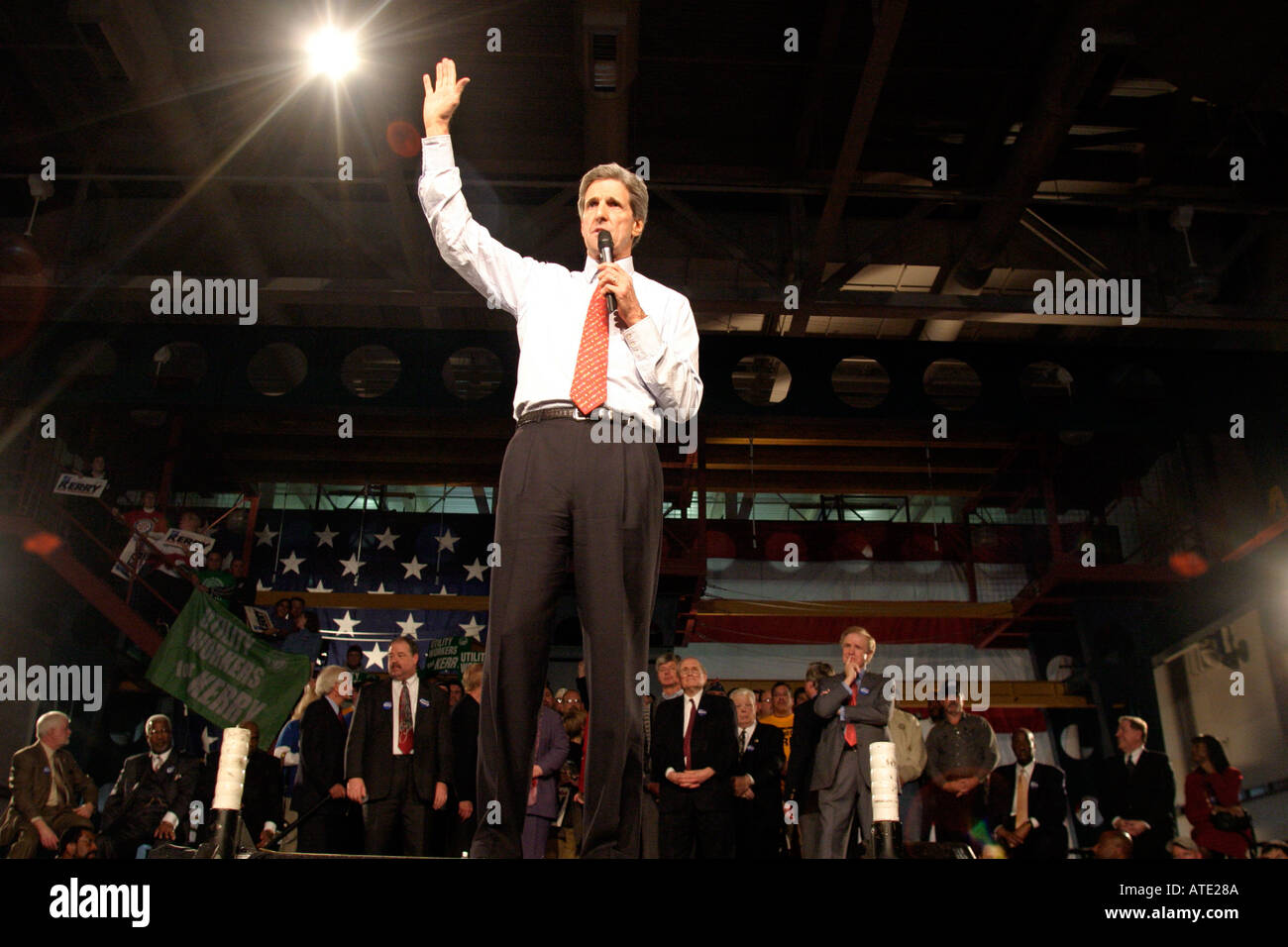 John Kerry campaigns for president of the United States Stock Photo