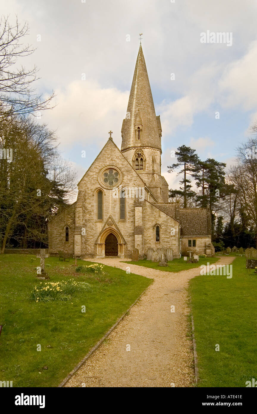 Parish Church in Leafield Oxfordshire Stock Photo