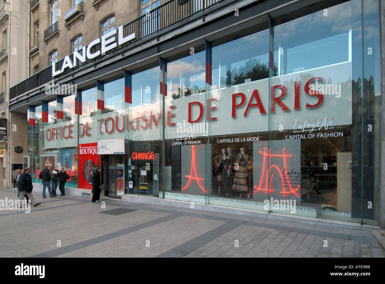 Paris Avenue Champs Elysees Office de tourisme de Paris tourist information  center centre Stock Photo - Alamy