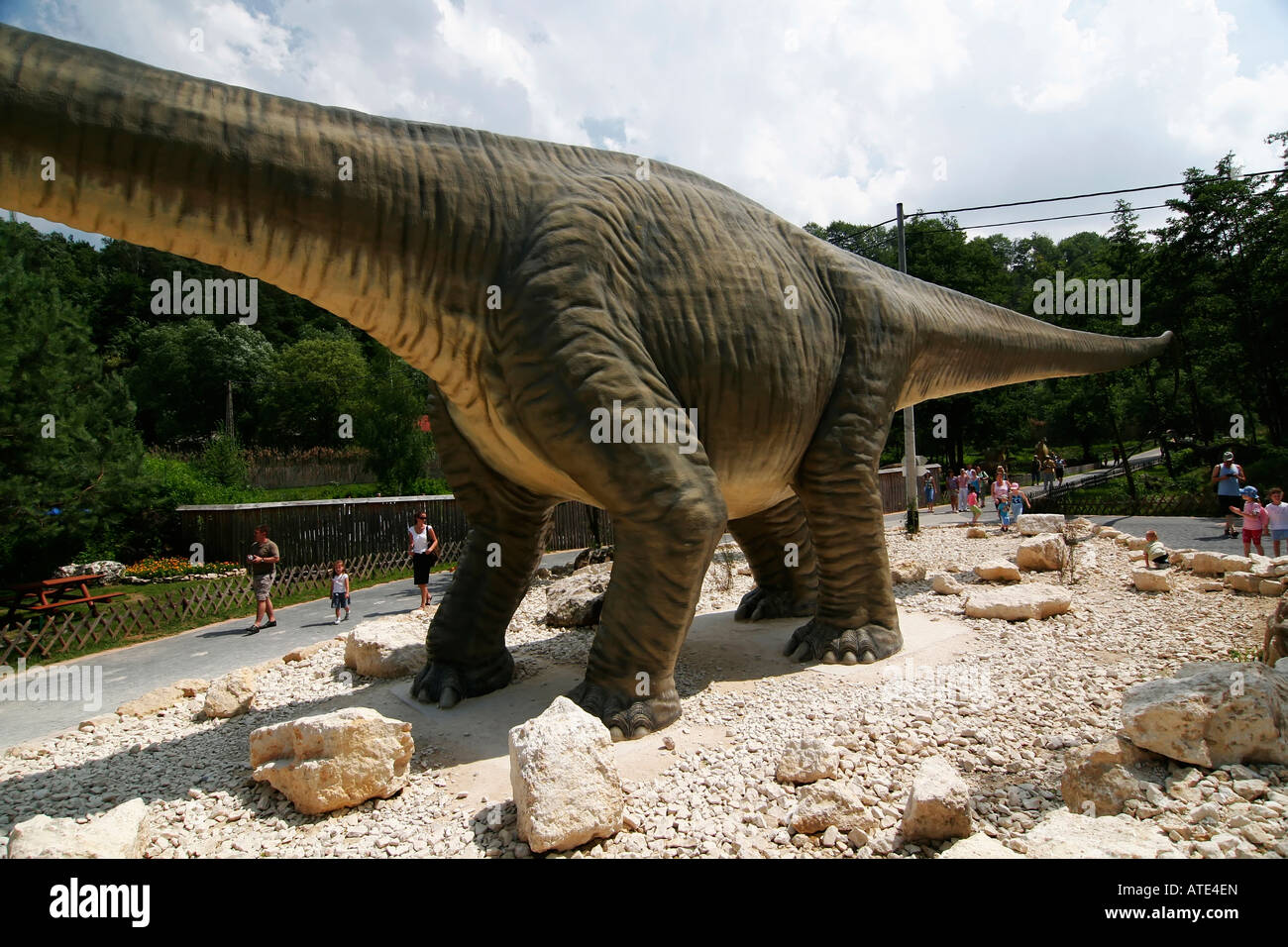 Dinosaur theme park Stock Photo Alamy