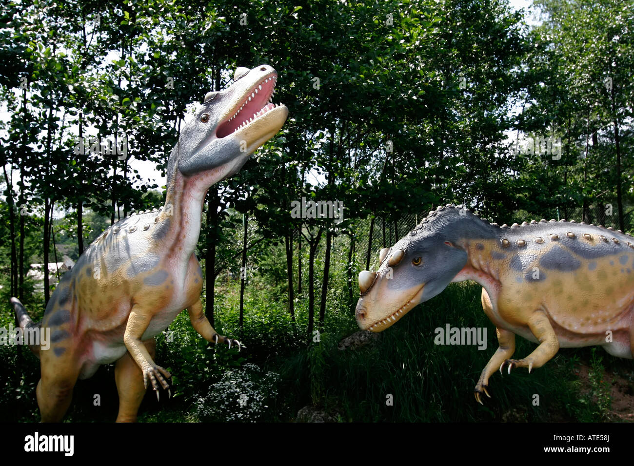 Dinosaur theme park Stock Photo
