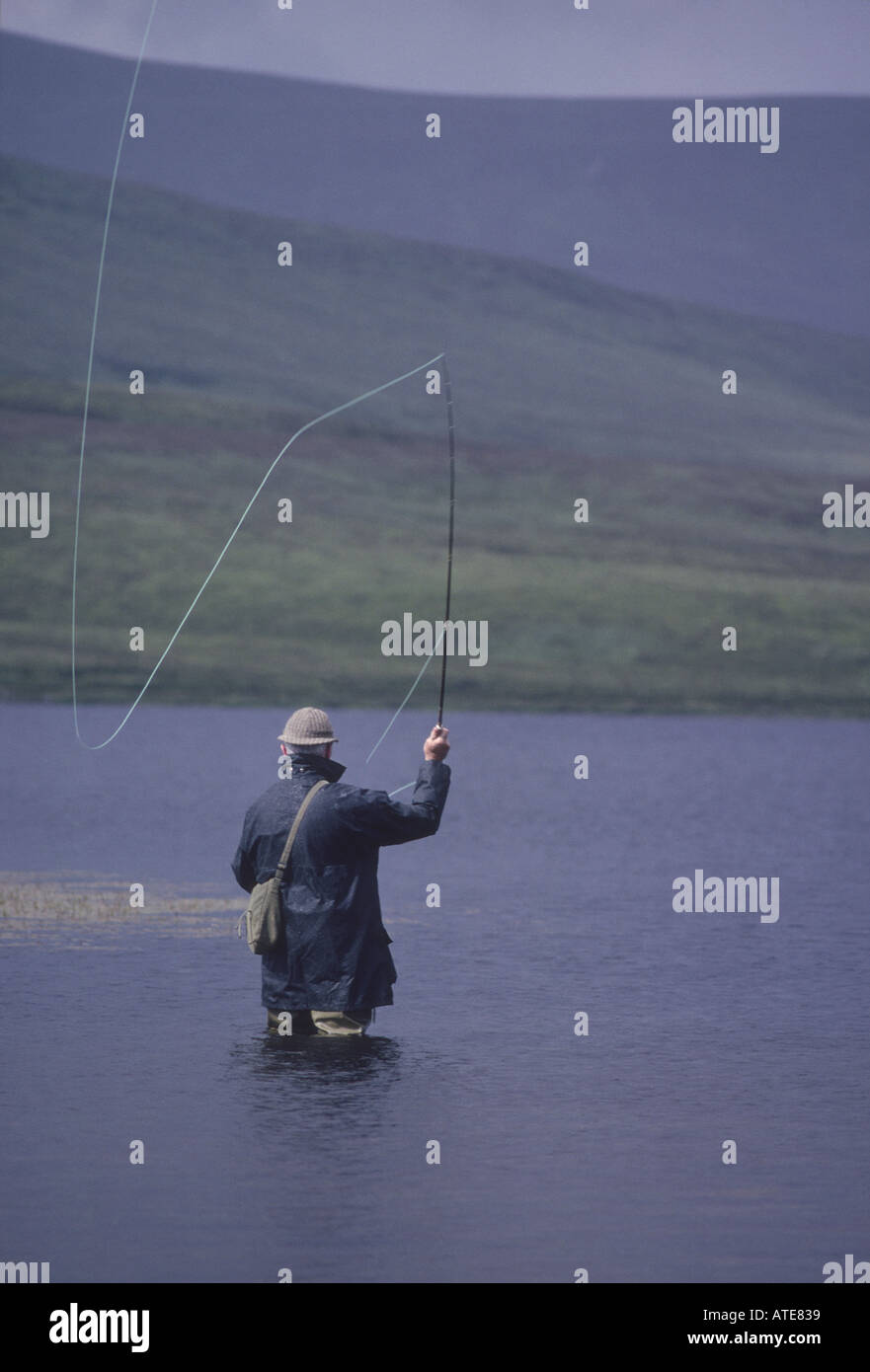 Fishing Scottish Trout on A Highland Loch GFI 100614 Stock Photo Alamy