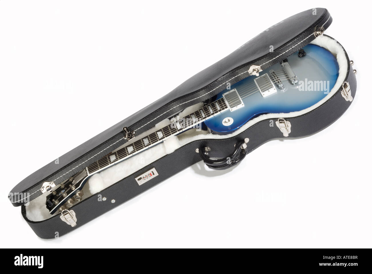 Brand new Gibson electric guitar in its case Stock Photo Alamy