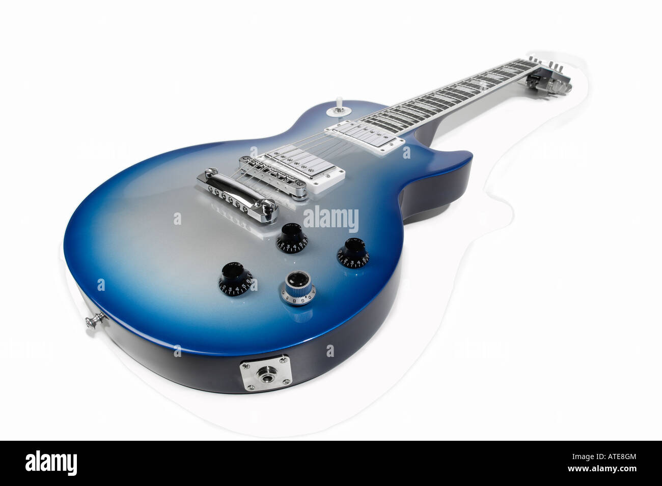 Blue Gibson electric guitar Stock Photo Alamy