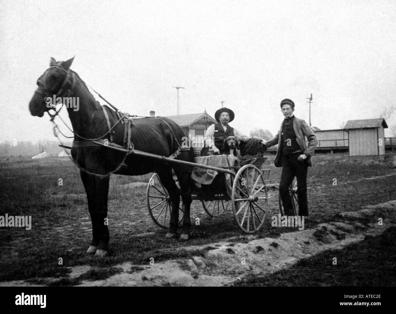 Buckboard Grabill Indiana circa 1910 Stock Photo