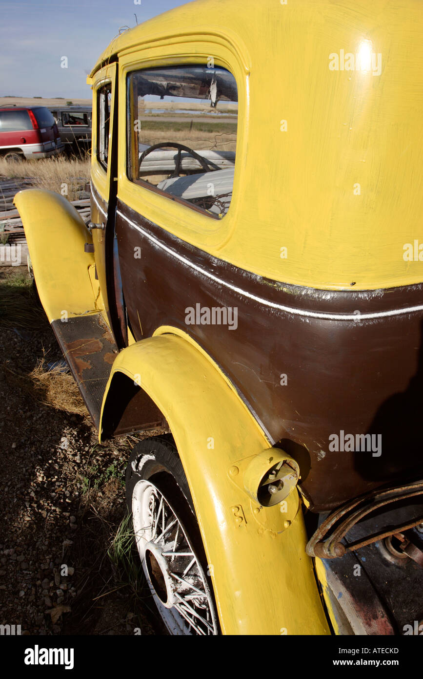 An antique car at Kyle in scenic Saskatchewan Canada Stock Photo Alamy