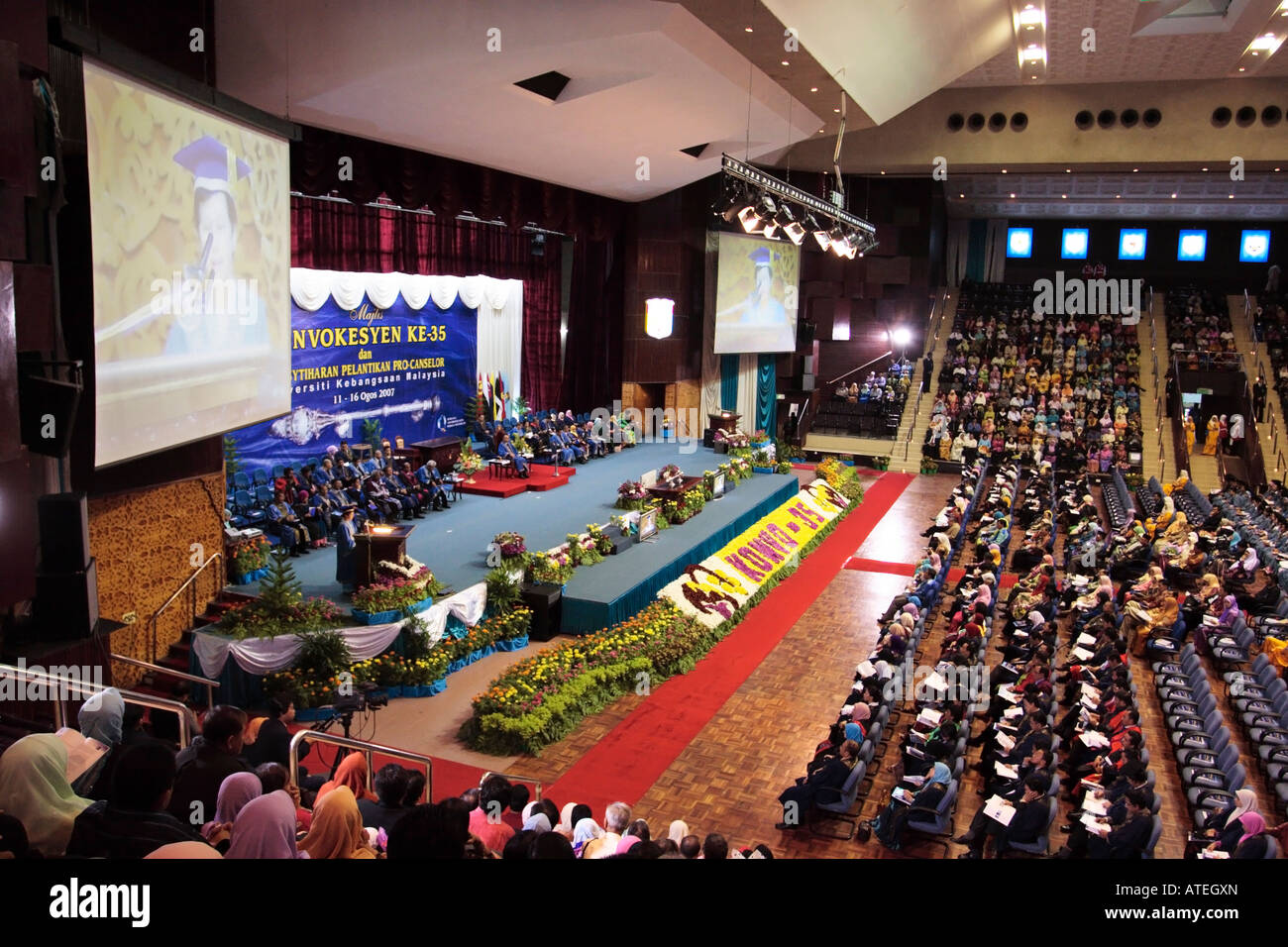 Convocation ceremony at a Malaysian University. Stock Photo