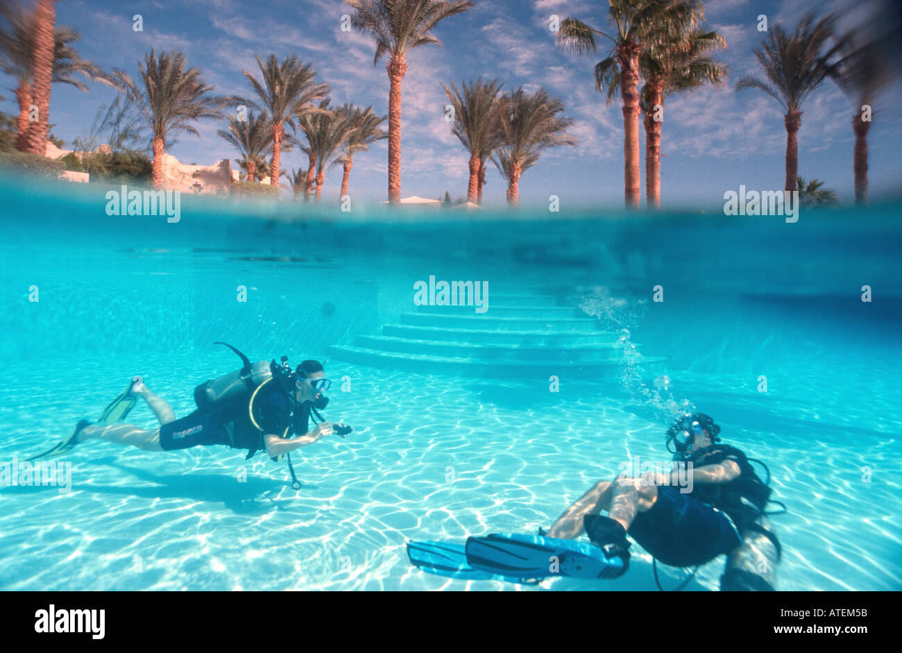 Scuba diving lessons swimming pool Sharm el Sheikh Egypt Red Sea Stock Photo 5319770 Alamy