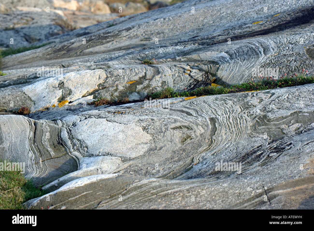 Beautiful patterns on flat rocks Stock Photo - Alamy