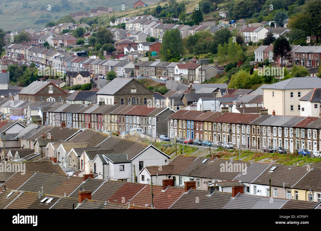 Houses rhondda valleys wales united hires stock photography and images