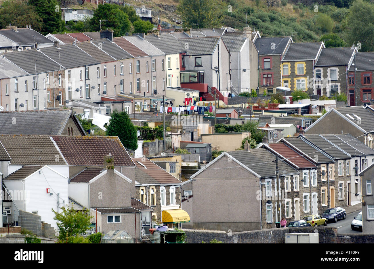 Houses rhondda valleys wales united hires stock photography and images
