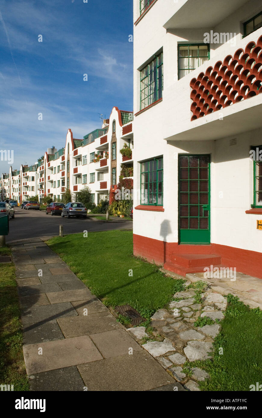 1930 s apartment block Ealing Village Hanger Lane London W5 England