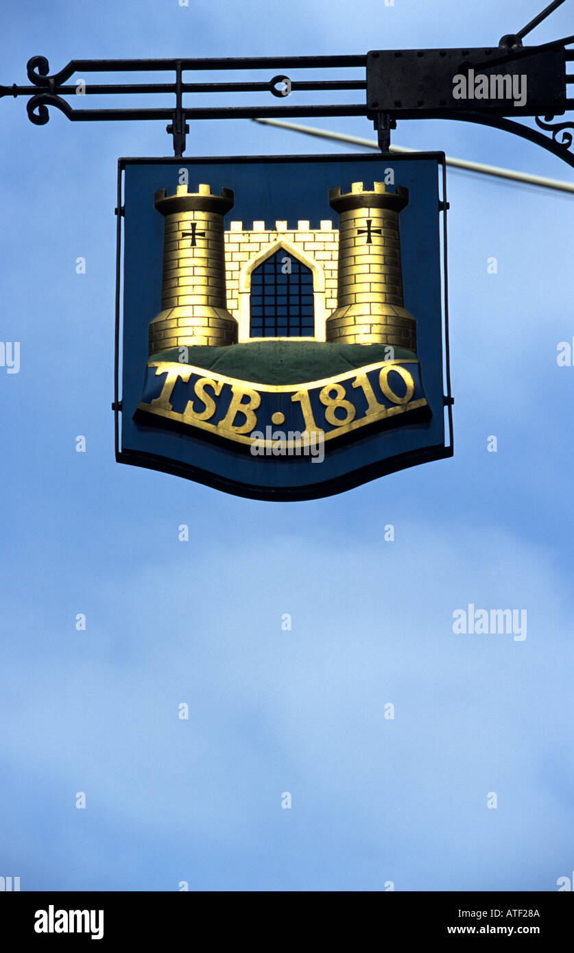 Old TSB Hanging Bank Sign Lombard Street London Stock Photo Alamy