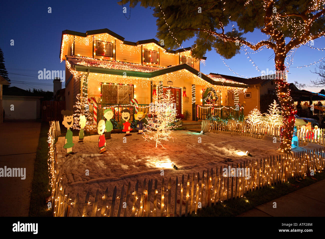 Candy Cane Lane, El Segundo, Los Angeles, California Stock Photo Alamy