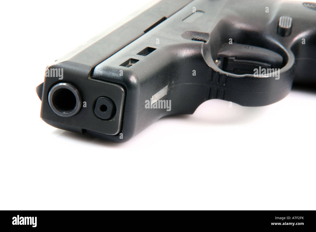 detail from handgun isolated on white background Stock Photo - Alamy
