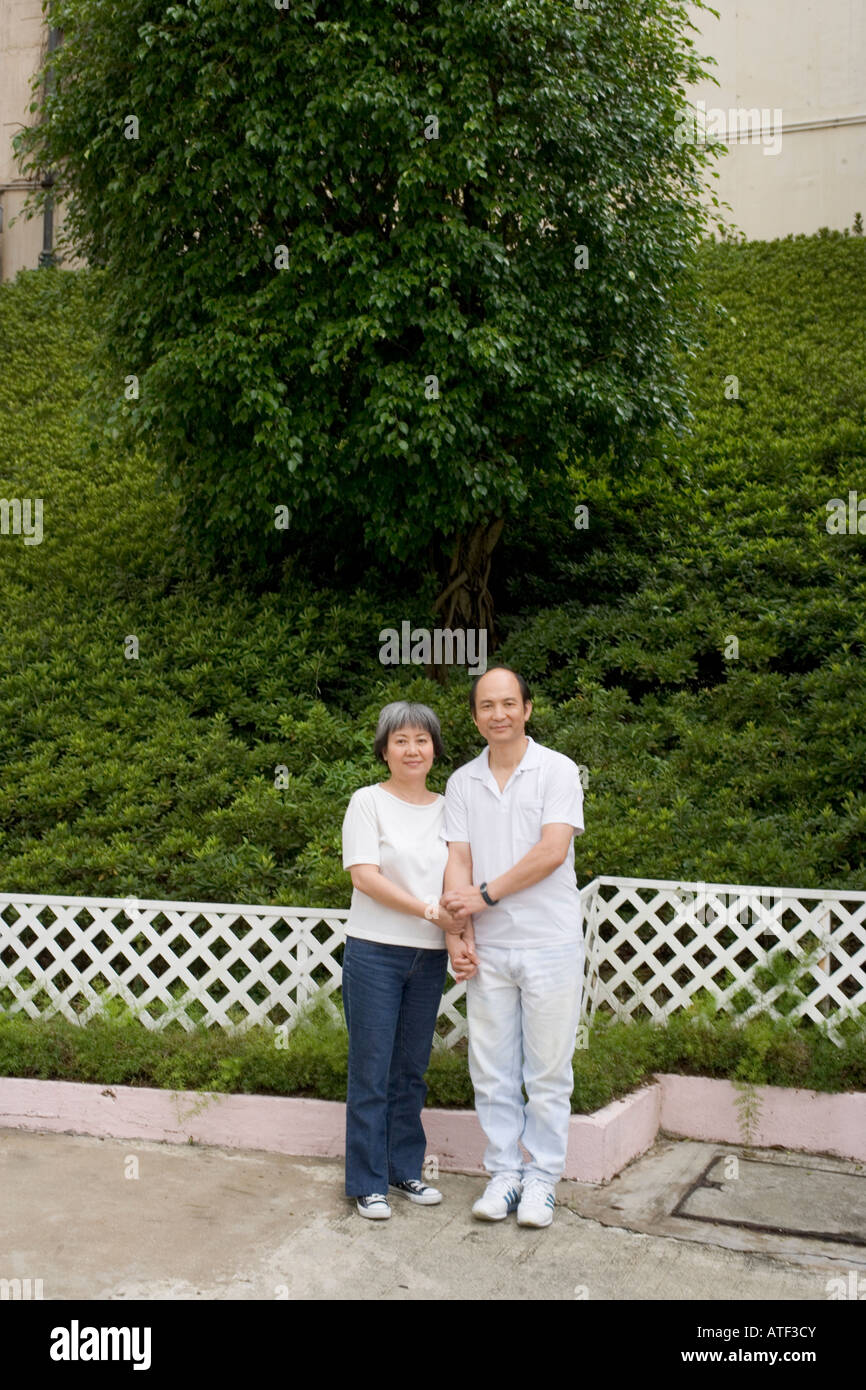 Mature women garden fence hi-res stock photography and images - Alamy