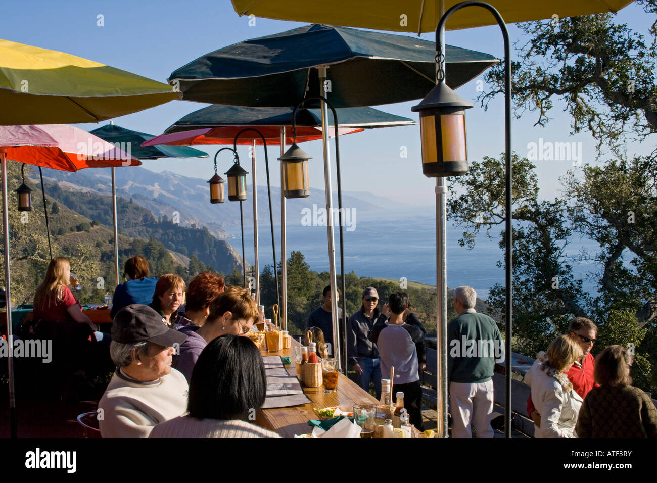 Nepenthe Restaurant, Big Sur, Monterey County, USA Stock Photo