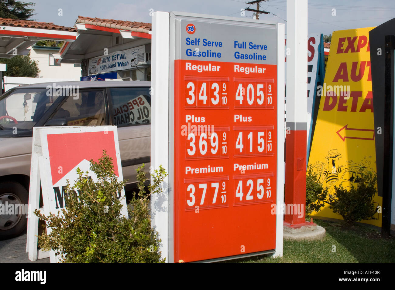 $4.00 Gas for sale in Beverly Hills, Califonia, USA Stock Photo