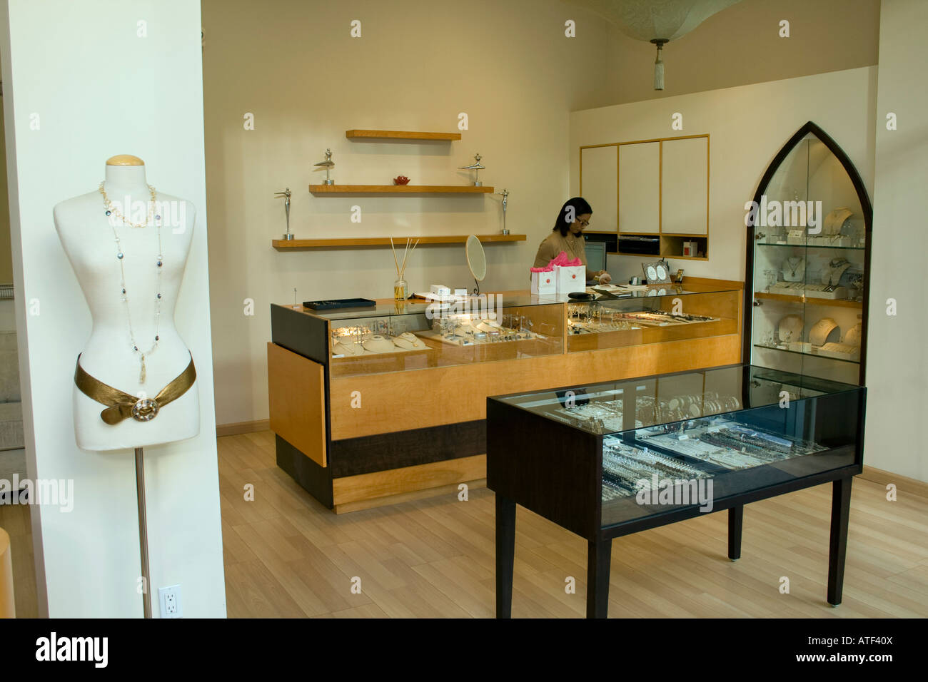 Miria, Claudette Jewelry, Sunset Millenium Shopping, Sunset Strip, West Hollywood, Los Angeles, USA Stock Photo