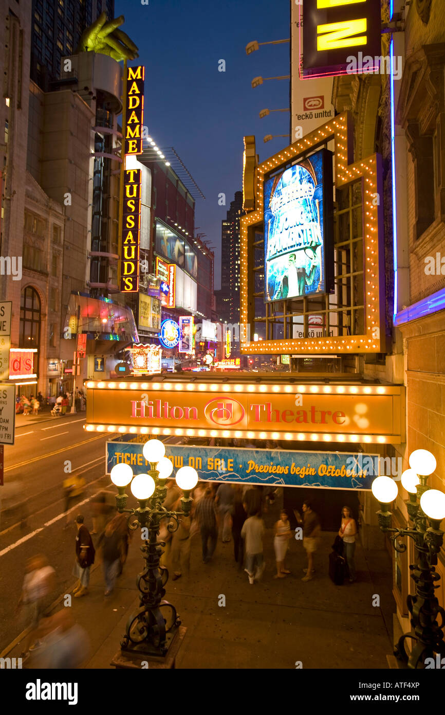 Hilton Theatre, 42nd Street, Times Square, Manhattan, New York Stock Photo