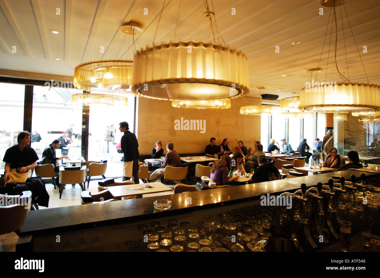 MQ, museums quarter Vienna, cafe Leopold Stock Photo Alamy