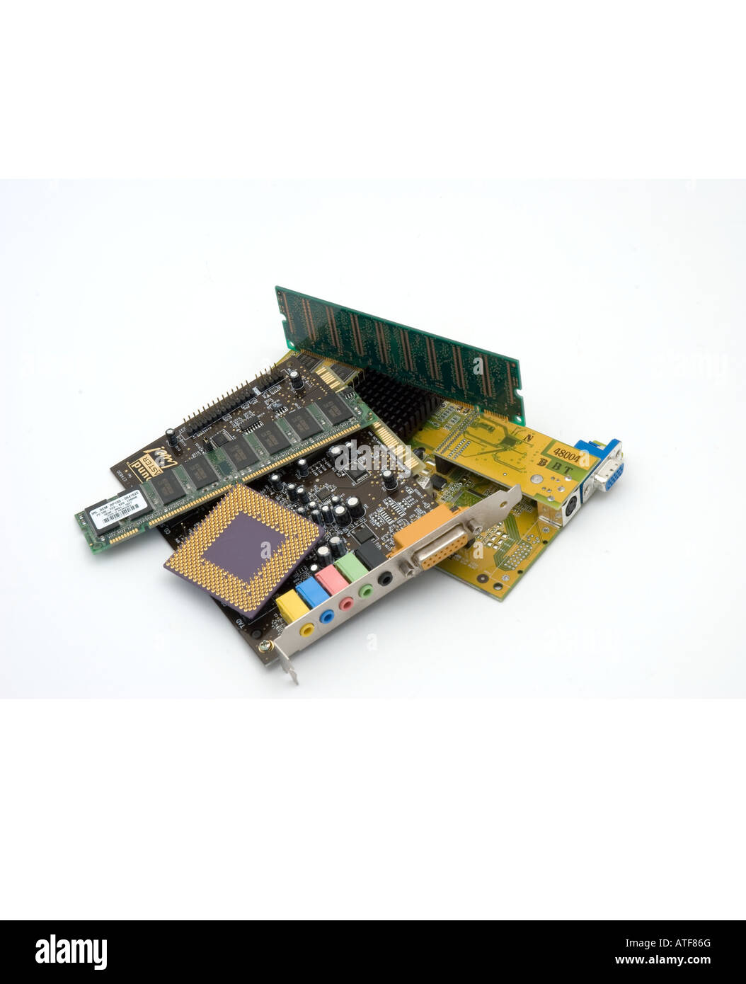 Various computer components Stock Photo - Alamy