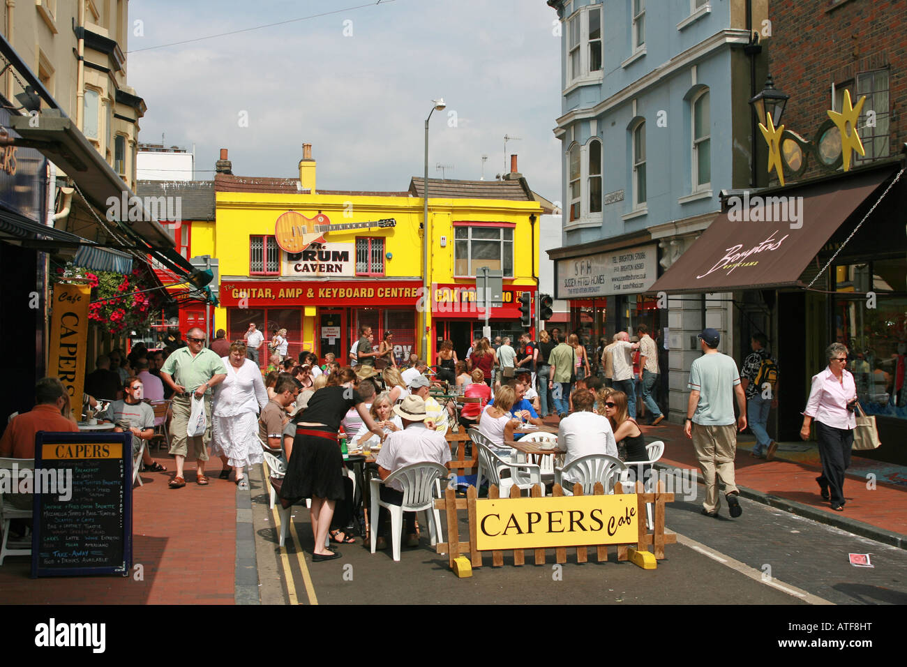 The North Laines in Brighton. Stock Photo