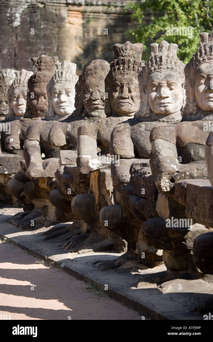 Sandstone Causeway Angkor Wat Cambodia Stock Photo Alamy