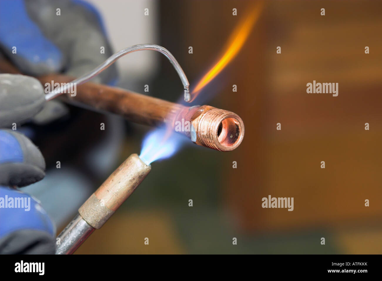 Soldering Copper Pipe High Resolution Stock Photography and Images Alamy