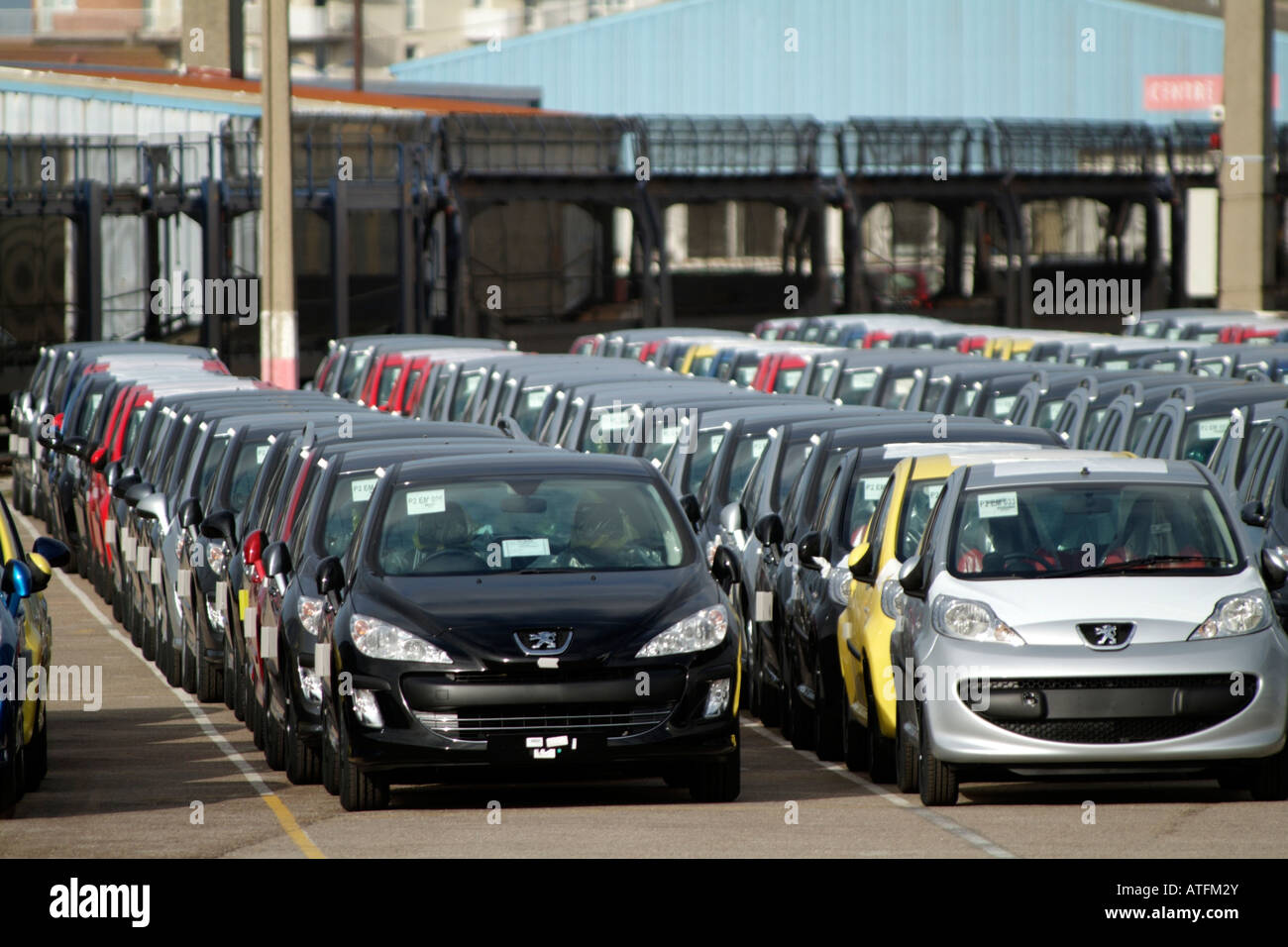 French Peugeot Cars Await Export from Calais Northern France Vehicle ... French Peugeot Cars Await Export from Calais Northern France Vehicle ...