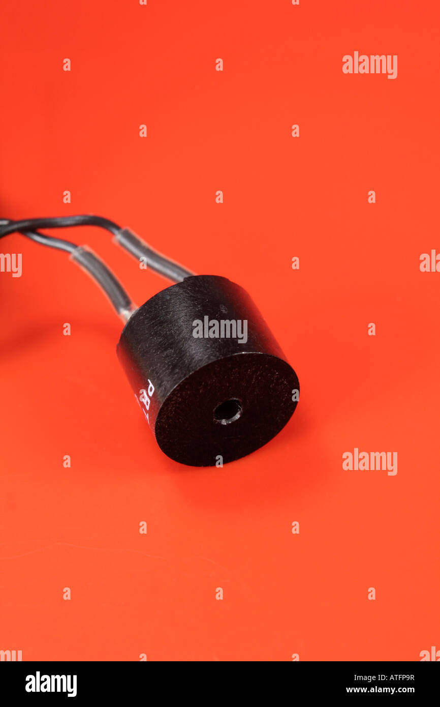 Ceramic piezoelectric beeper, electronic component Stock Photo Alamy