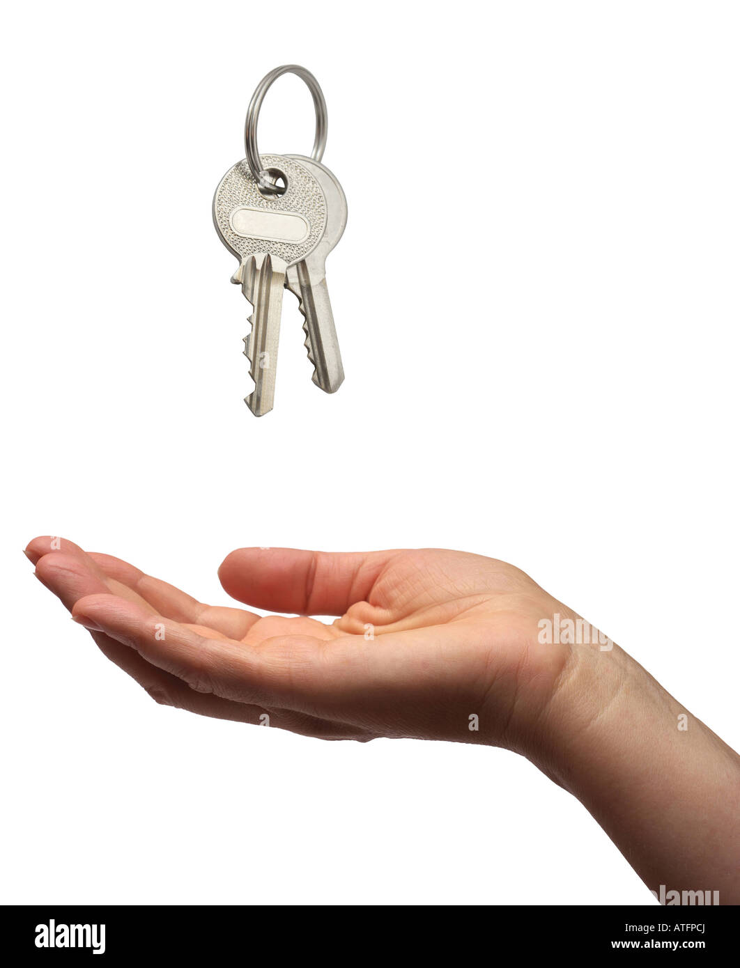 Key handover Isolated on a white background Stock Photo - Alamy