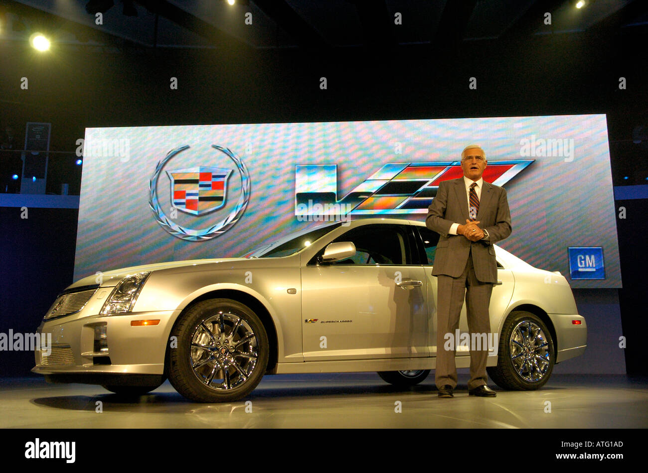GM Vice Chairman Bob Lutz at the 2006 Cadillac STS V introduction at