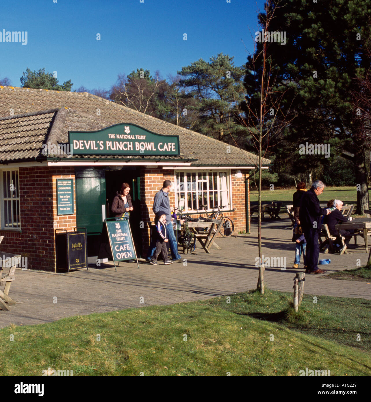 The Devils Punch Bowl Cafe Hindhead Surrey England UK. Stock Photo