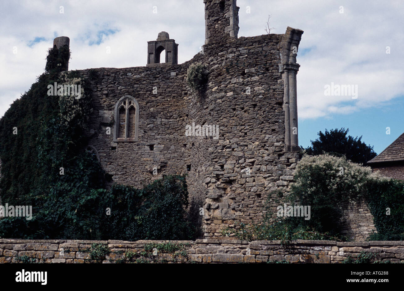 The Sham Ruin Folly in the grounds of Corsham Court, Corsham Wiltshire